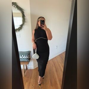 Sweater Midi Dress w/ Sparkle Rim